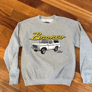 Ford Bronco Gray Crewneck Sweatshirt, size small